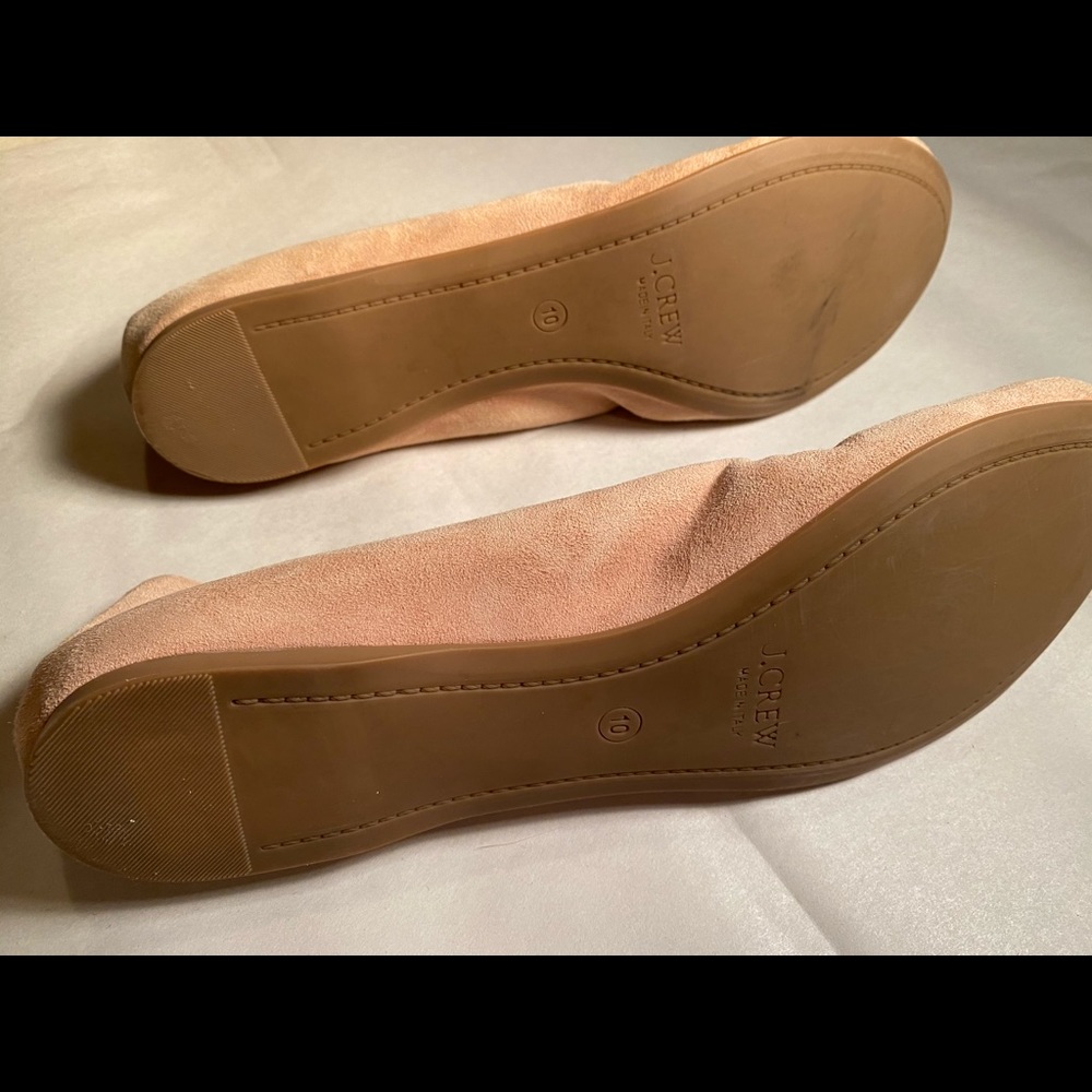 Pretty J Crew light pink suede Cece ballet flats, sz 10 - Picture 7 of 8